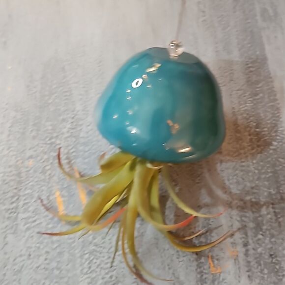 NWT Apricot Mint Faux plant & Black gold leaf vase - Picture 7 of 9